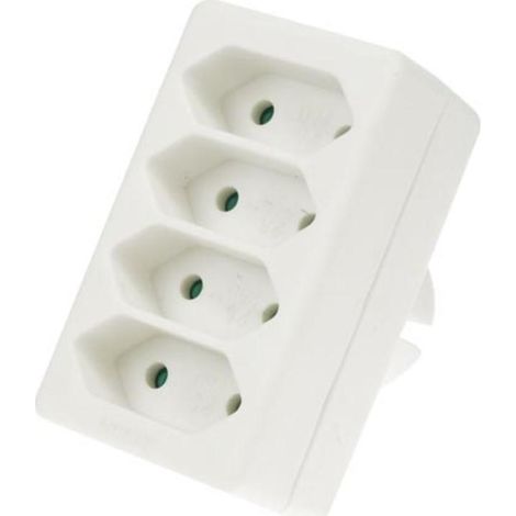 Ficha múltiple, 4 tomas Euro (1/2)