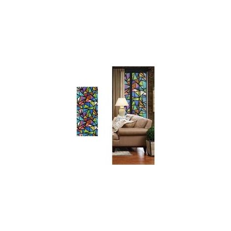 Lámina para ventanas de privacidad de 45x100 cm, lámina decorativa opaca con efecto vidriera, lámina autoadhesiva opaca para ventanas.