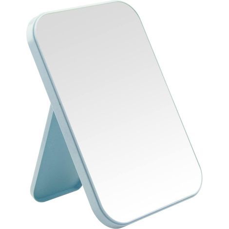 Square Mirror, Adjustable Stand, HD Glass, ABS, For Desk and Wall (1/5)