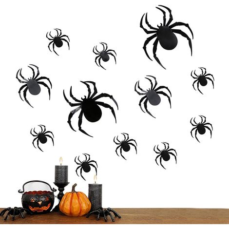 Autocollants Muraux Halloween Décoration autocollants effrayants pour Stickers de soirée Halloween Pour porte fenêtre miroir bureau appartement cuisine chambre maison fête (1/5)