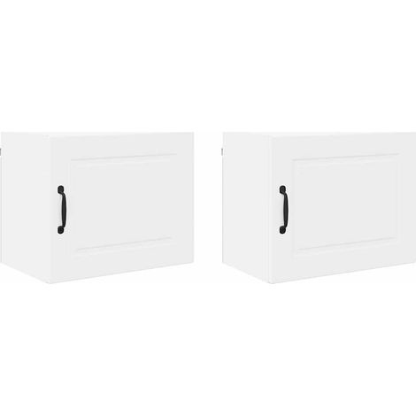 Meuble mural de cuisine,Armoire de cuisine avec porte 2 pcs Blanc 50 x 31 x 40 cm CFW59851 (1/5)