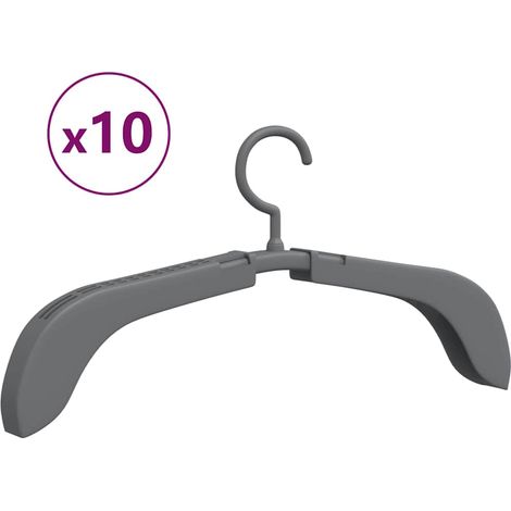 Cintres extensibles 10 pcs Gris (1/5)
