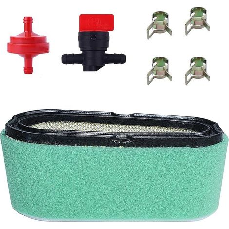 Filtre à Air avec Préfiltre pour 496894 496894S 493909 691642 272403 et Plus de Modèles, Filtre à Air et Carburant + Préfiltre Pièces de Rechange Kit 11 en 1