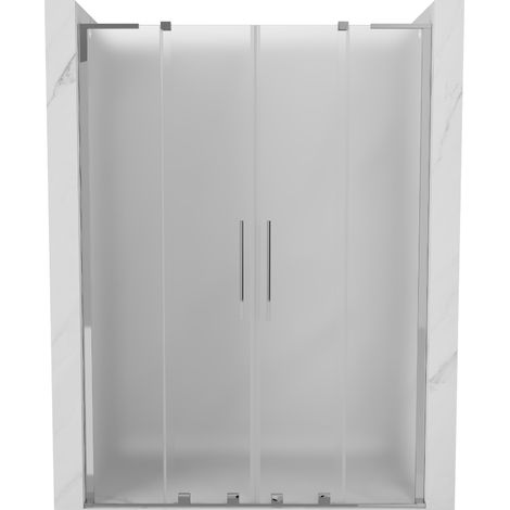 Mexen Velar L Duo porte de douche coulissante 150 cm, givré, chrome - 871-150-003-32-01 (1/5)