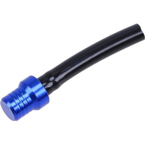 1 pièce robinet de ventilation carburant, vanne 2 voies pour réservoir moto ATV motocross, tube reniflard court, bleu (1/4)
