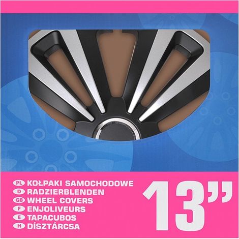 Set copricerchi terra argentonero 13 pollici 4 pezzi in scatola espositiva (1/5)