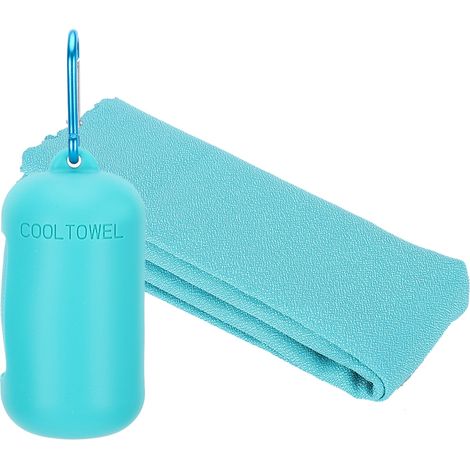 Schnelltrocknendes Mikrofaser-Sporthandtuch für Camping und Outdoor-Reisen (Blau) (1/5)
