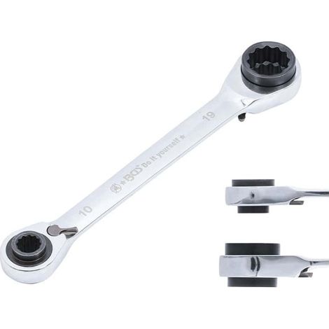 BGS Do it yourself Ratschen-Ringschlüssel 4-in-1 SW 10 x 13 - 17 x 19 mm (1/5)