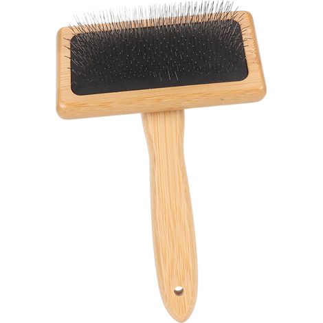 Peigne de nettoyage en bambou finement poli avec coussin d'air perforé pour tapisseries pour animaux - Peigne démêlant pour macramé (1/5)