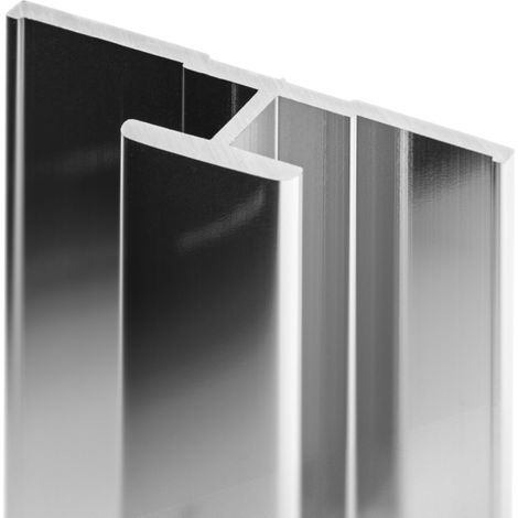 Schulte – Profilé de jonction pour panneau mural de douche – Aluminium chromé 210 cm – Installation rapide sans outils – Finitions impeccables