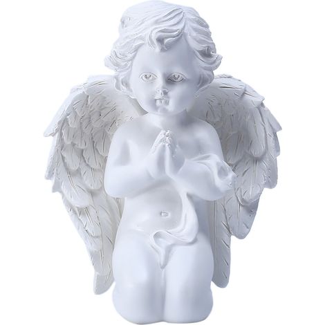 Statue d'ange en prière en résine, décoration de bureau, figurine de jardin, 11 x 9 x 14,5 cm (1/5)