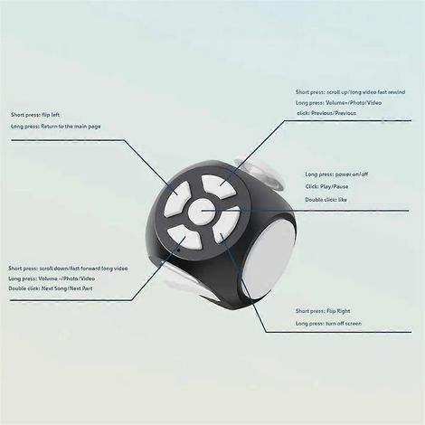 New Decompression Dice Remote Control Video Software Page Turning Bluetooth Mini Wireless Remote Pho