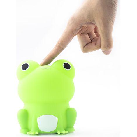Filiyano – Lampe de chevet Frog Light, lampe tactile LED en silicone souple pour enfants, lampe de chevet portable pour berceau avec minuterie et (1/4)