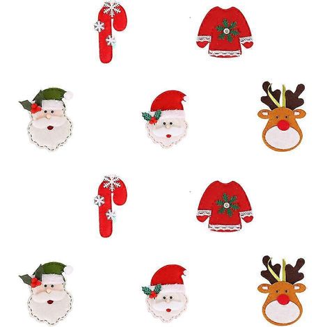 10 piezas de adornos navideños para árbol de Navidad, decoraciones colgantes navideñas (1/5)