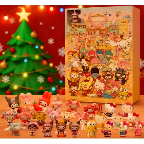 Trimec – Calendrier de l’Avent Sanrio 2025 – 24 surprises kawaii – Décoration de Noël pour enfants – Figurines et accessoires mignons (1/4)