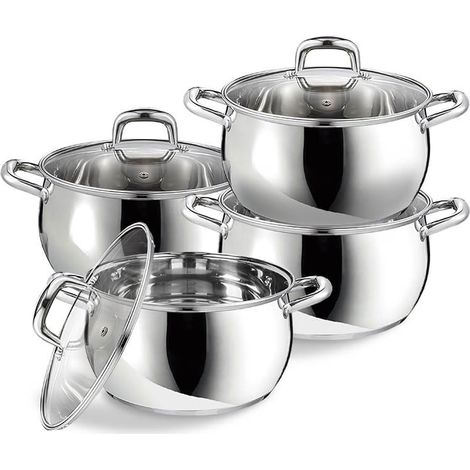 MR-3515-8 Ensemble de 8 casseroles (2,0 l, 2,8 l, 3,8 l, 6,4 l)