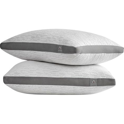 Oreillers en Bambou 40×60 cm, Lot de 2, réglables en Hauteur (1/5)