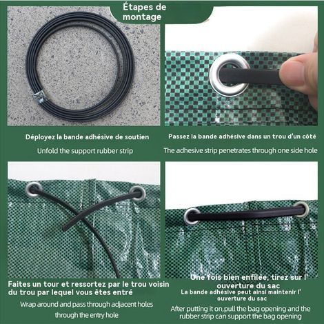 Wasserdichter, gewebter PP-Laub- und Gartenabfallsack für Gartenabfälle und Bauschutt (1/4)