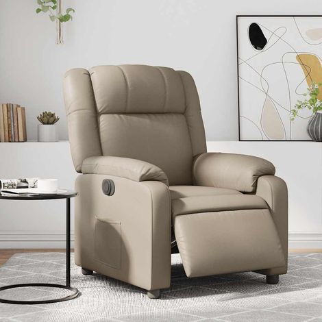 Fauteuil inclinable électrique-Chaise de relaxation-Fauteuil Relax Cappuccino Similicuir 796994 (1/5)
