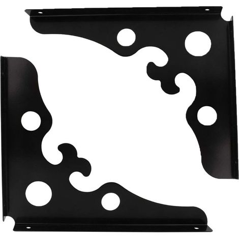 2 Pcs Support étagère pour Montage Murale Fixation en Forme de L équerres étagère de Fixation Murale Supports Triangulaires de 90 Degrés en Métal Support D'angle Brace,Noir(225mm285mm) (1/5)