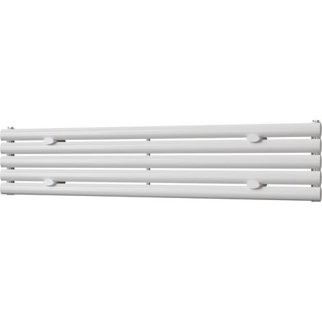 Omeara Axis - White Horizontal Radiator H290mm x W1400mm Single Panel (1/3)