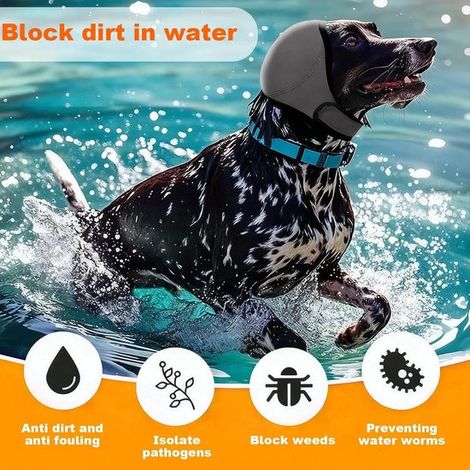 Orejeras insonorizantes para perros ansiosos，orejeras impermeables y calmantes para tormentas eléctricas，fuegos artificiales y aseo (1/4)