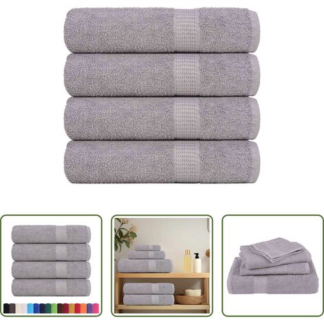 Baumwollhandtuch - Duschtücher FROGN 4 Stk. Grau 70x140 cm 360 g/m² (1/5)