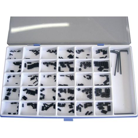 TOOLCRAFT 886327 Assortimento grani filettati Acciaio 306 pz.