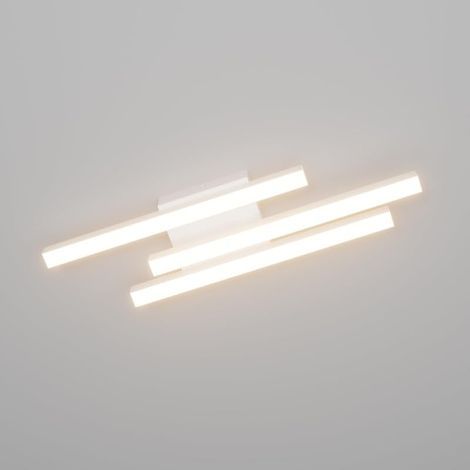 Plafonnier LED 20W 1720 Lumen, Luminaire Plafonnier 3 Barres, Moderne Design Lampe de Plafond pour Chambre Couloir Salon Cuisine, 45 cm, Blanc Chaud 3000K, Blanc (1/5)