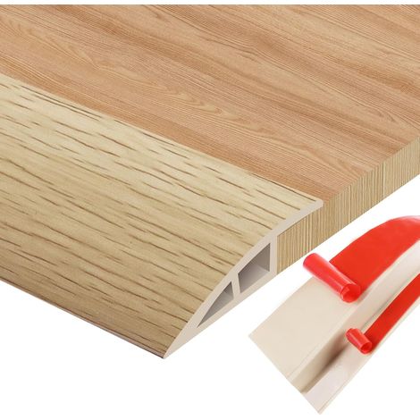 Barre de Seuil Adhesive Seuil de Porte Barre de Seuil Multiniveau pour Relier Les Joints de Sol et Les Transitions de Seuil de Moquette, Carrelage (1/5)