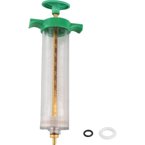Manuelle Injektionsspritze für die Veterinärmedizin, geeignet für Nutztiere (Schweine, Rinder, Schafe, Hunde, Katzen), 100 ml, 19,2 cm / 7,6 Zoll (1/5)