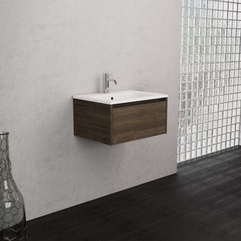 Inda - Meuble de salle de bain 1 tiroir L.60 avec vasque mate / (1/5)
