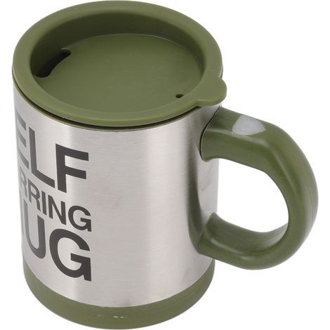 Tasse auto-mélangeuse électrique 400 ml, mug mélangeur automatique pour café, vert olive (1/5)