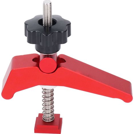 2 jeux de pinces de presse pour le travail du bois, fixation de table sur rail en T, support de goulotte en alliage d'aluminium (1/5)