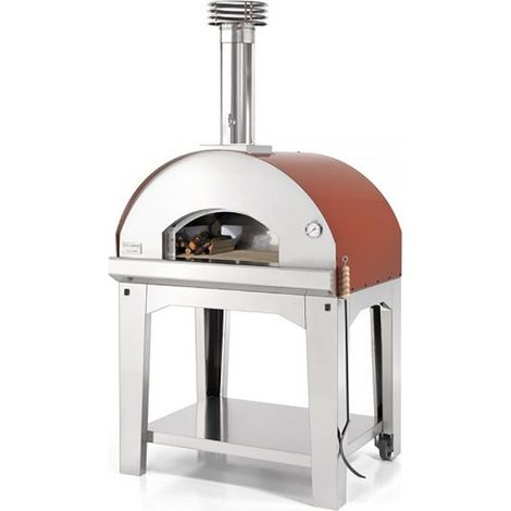 Forno Mangiafuoco con Carrello 60x80 Rosso Mattone (1/2)