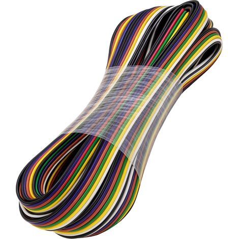 10 Metri Cavo Elettrico Piattina Esa Polare 6X0,25 mmq Per Striscia Led RGBWW RGB+CCT