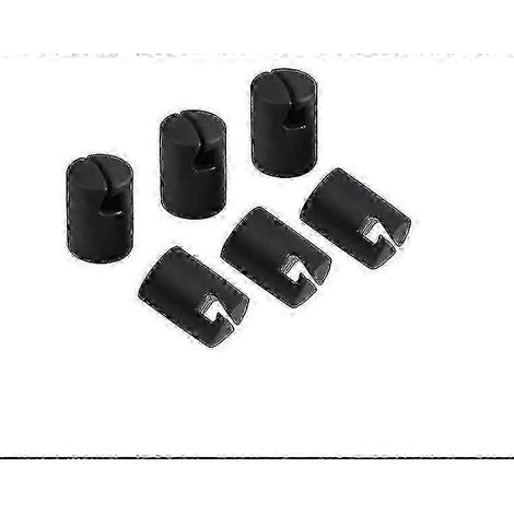 Embouts de poteaux pour clôture de trampoline - 6 embouts noirs en forme de G et vis (1/5)