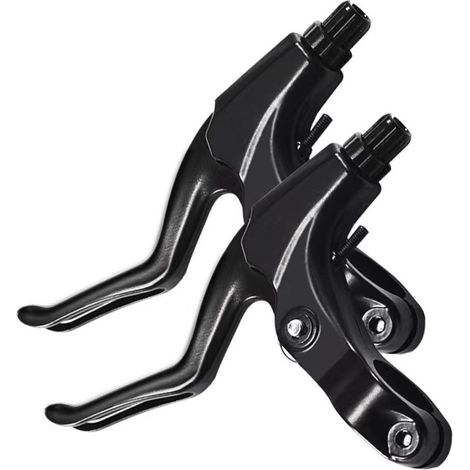 Leva freno per mountain bike in lega di alluminio - Pieghevole e regolabile - Adatta a manubri da 22 mm - Universale per freni V-brake e idraulici - Leggera e resistente all'usura - Leve freno nere pe (1/5)
