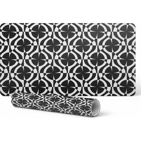 Alfombrilla antideslizante para ratón y teclado con estampado geométrico, 100x50 cm. (1/5)