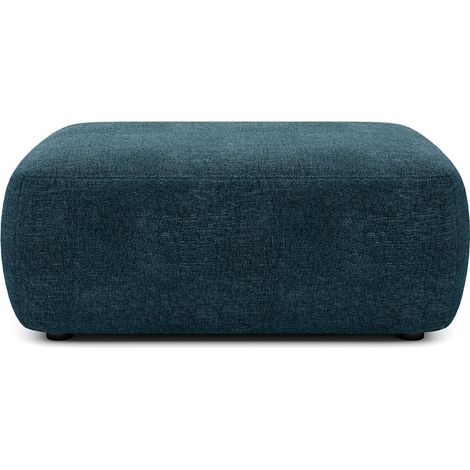 Pouf in Tessuto testurizzato blu - DAVISO (1/3)