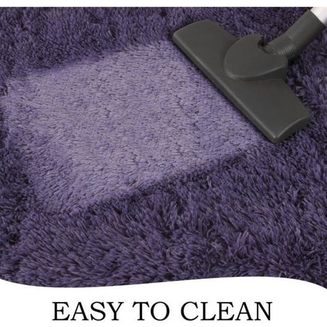 Tappeto KZQ – 80 x 120 cm – Grigio-Viola – Morbido e soffice – Accessori per la casa