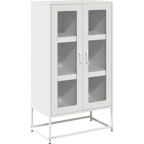 Maison Exclusive - Credenza Bianca 68x39x123 cm in Acciaio