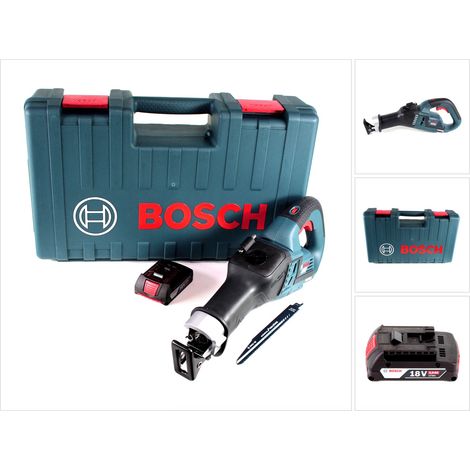 Sega alternativa a batteria Bosch GSA 18V-32, sega a gattuccio brushless da 18 V in valigetta da artigiano + 1 batteria da 2,0 Ah - senza caricabatterie