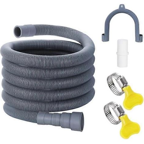 Tuyau d'évacuation de machine à laver de 1,5 m, rallonge pour tuyau d'arrivée d'eau, tuyau d'évacuation de climatisation (1/5)