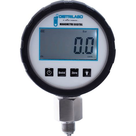 Manomètre électronique radial 0-6 bar - 1/4" (8/13) Ø80 mm - boîtier inox - Thermador