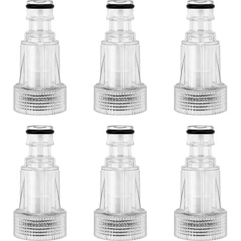 6 Pièces Filtre à Eau pour Nettoyeur Haute Pression, Filtre à Eau avec Raccord de 3/4 Pouces, Filtre à Tuyau d'eau pour Lavage de Voiture Pompe de Jardin, Arrosage de Jardin (1/5)