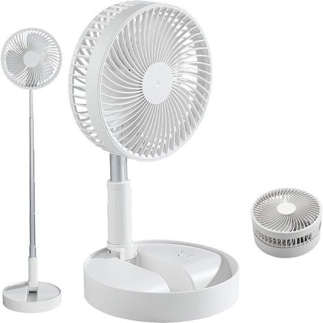 Tragbarer Ventilator mit Fernbedienung, leiser, faltbarer Ventilator, Tischventilator – 7200 mAh Akku, USB-Ladefunktion (1/5)
