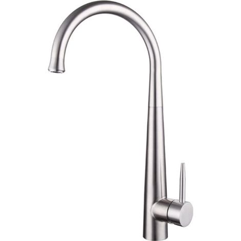 Flexible Küchenarmatur aus schwarzem Edelstahl