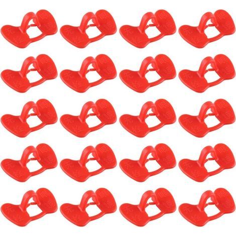 20 Pcs Lunettes de poulet, Pas de Lunettes de Poulet à Boulonner, Les Lunettes Anti-picage Des Poulets équipement Agricole Rouge (1/5)