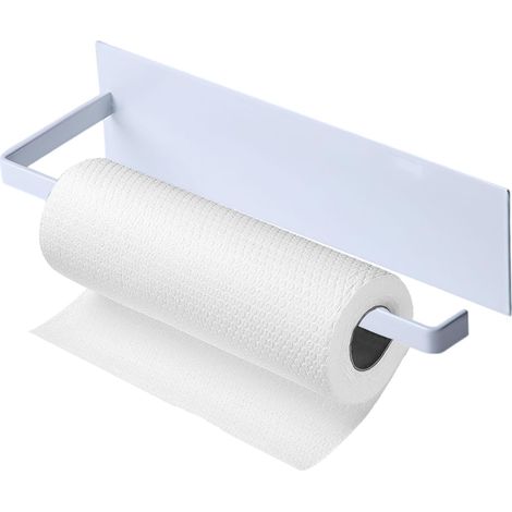 Magnetischer Papierhandtuchhalter aus Edelstahl, kein Bohren erforderlich, weiß, für die Küche.